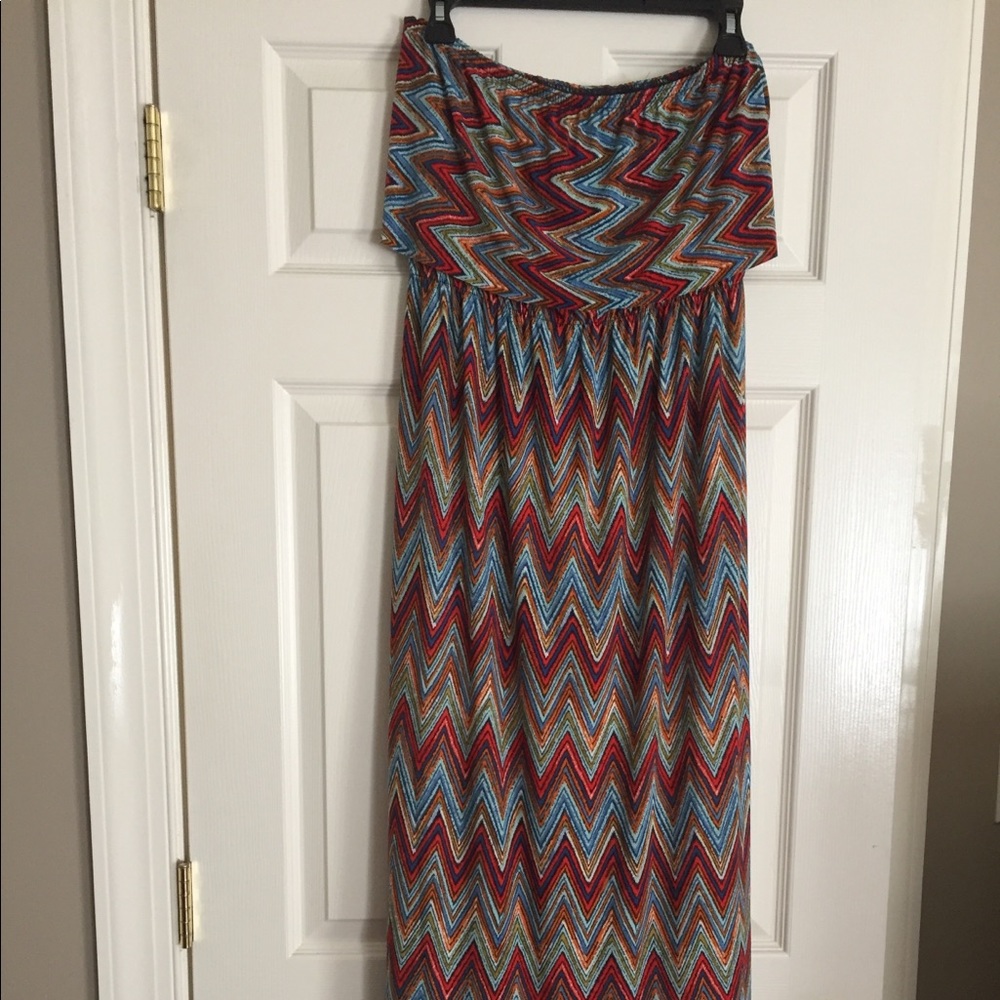 Multi-colored maxi dress